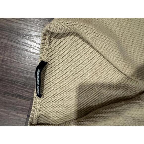 NWT vintage John Patrick Cotton Sweater made in Hong Kong tan sz m - Picture 4 of 6